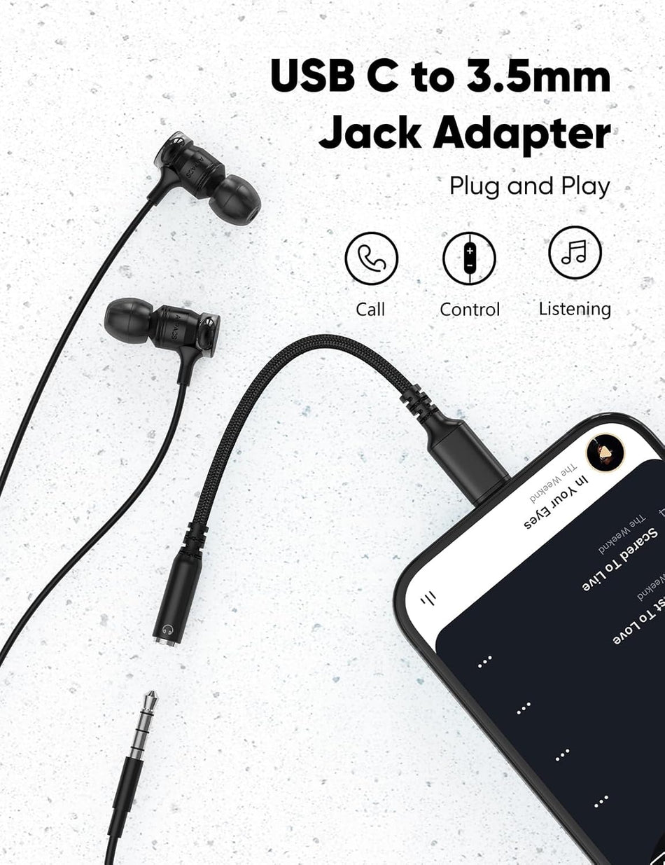 Highwings USB Type C to 3.5mm Female Headphone Jack Adapter