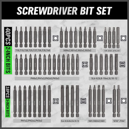 232PCS Ultimate Screwdriver Bit Set – Chrome Vanadium Steel with Ratchet & Case
