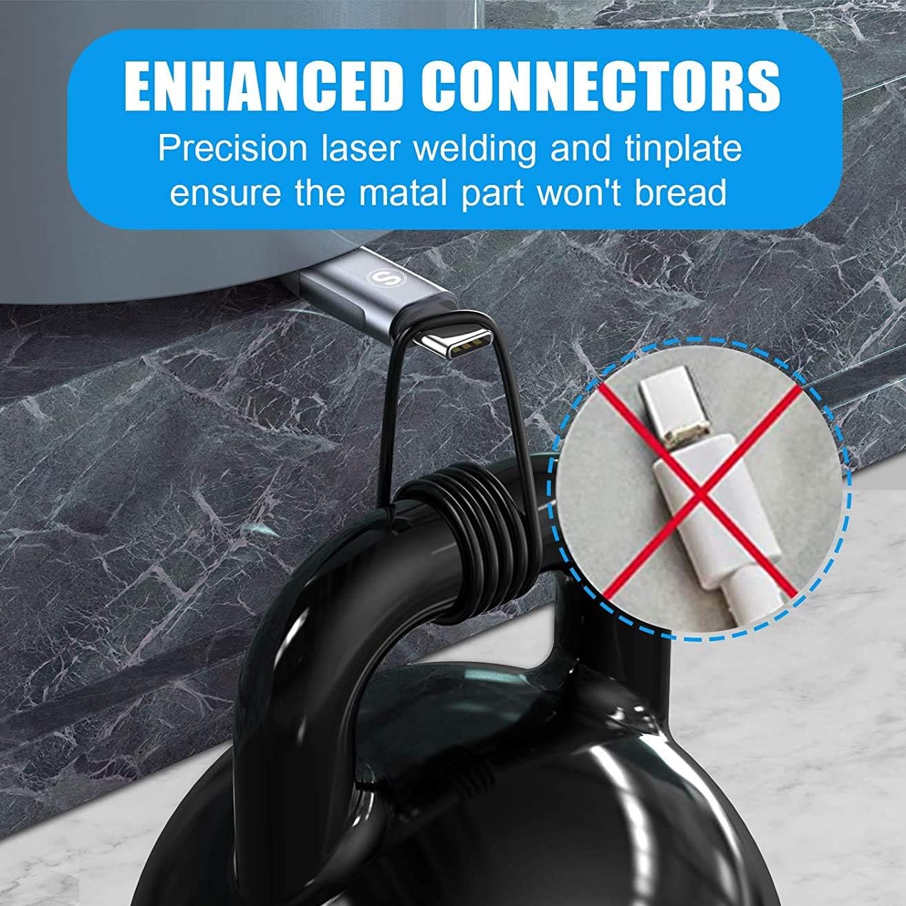 USB Type-C Charger Cable 10ft 3.1A Fast Charging & Sync