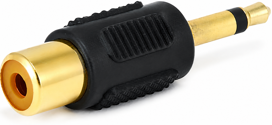 Gold-Plated 3.5mm Mono Plug to RCA Female Adapter