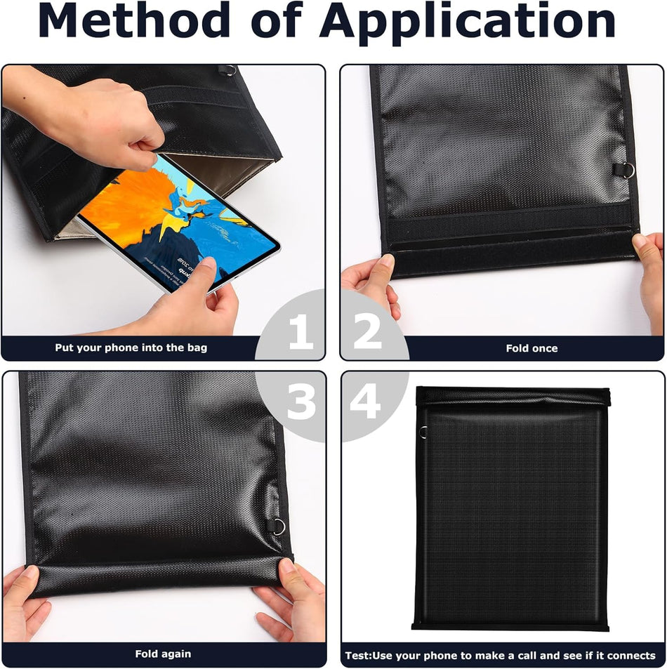 Faraday Bag 9.5"x12" – Signal Blocking Pouch for Tablets & Electronics