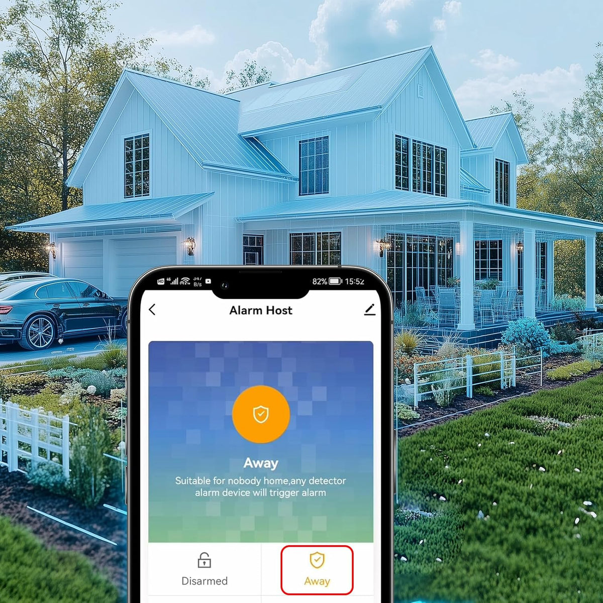 Smart Home Security Alarm System – 9-Piece Kit, WiFi/GSM, Alexa Compatible