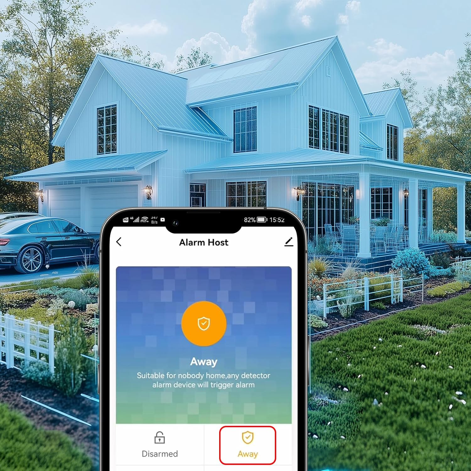 Smart Home Security Alarm System – 9-Piece Kit, WiFi/GSM, Alexa Compatible