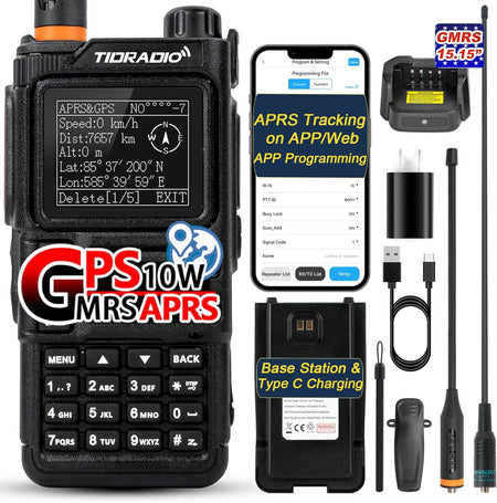 TIDRADIO TD-H9 10Watt GPS/APRS GMRS Handheld Radio,Spectrum