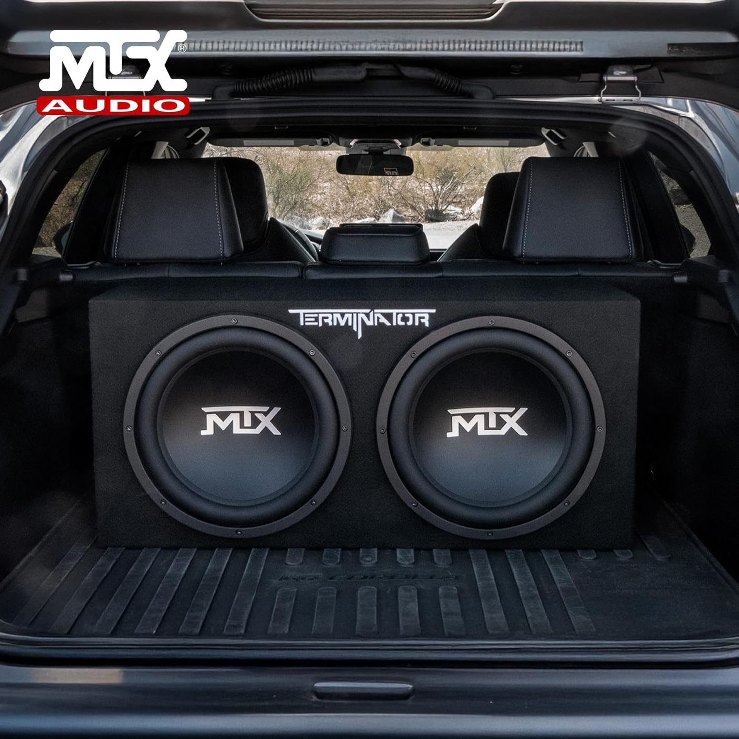 MTX TNE212DV2 Dual 12in Sealed Enclosure 400W (With Amplifier)