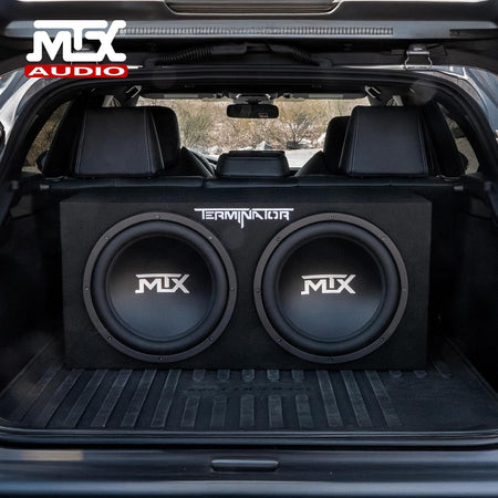 MTX TNE212DV2 Dual 12in Sealed Enclosure 400W (With Amplifier)