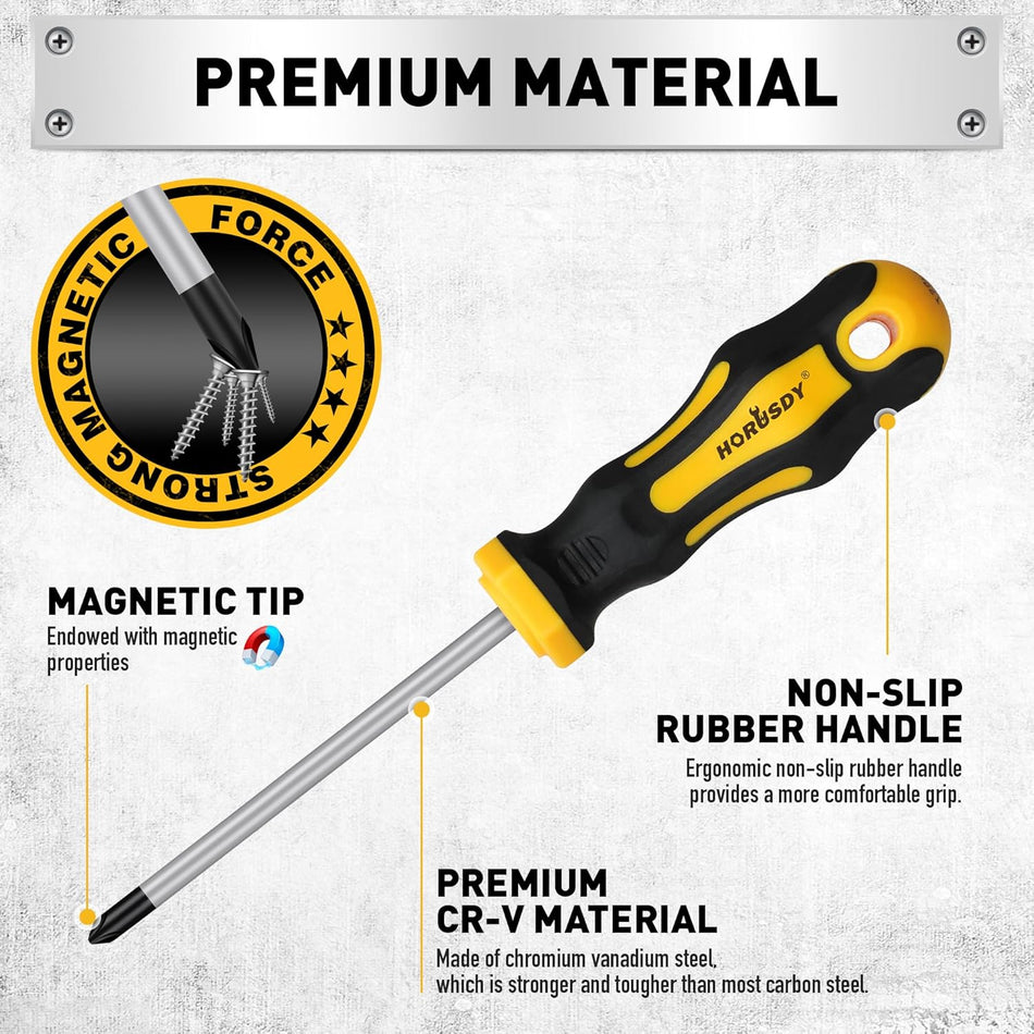 HORUSDY 140-Piece Magnetic Screwdriver & Tool Set