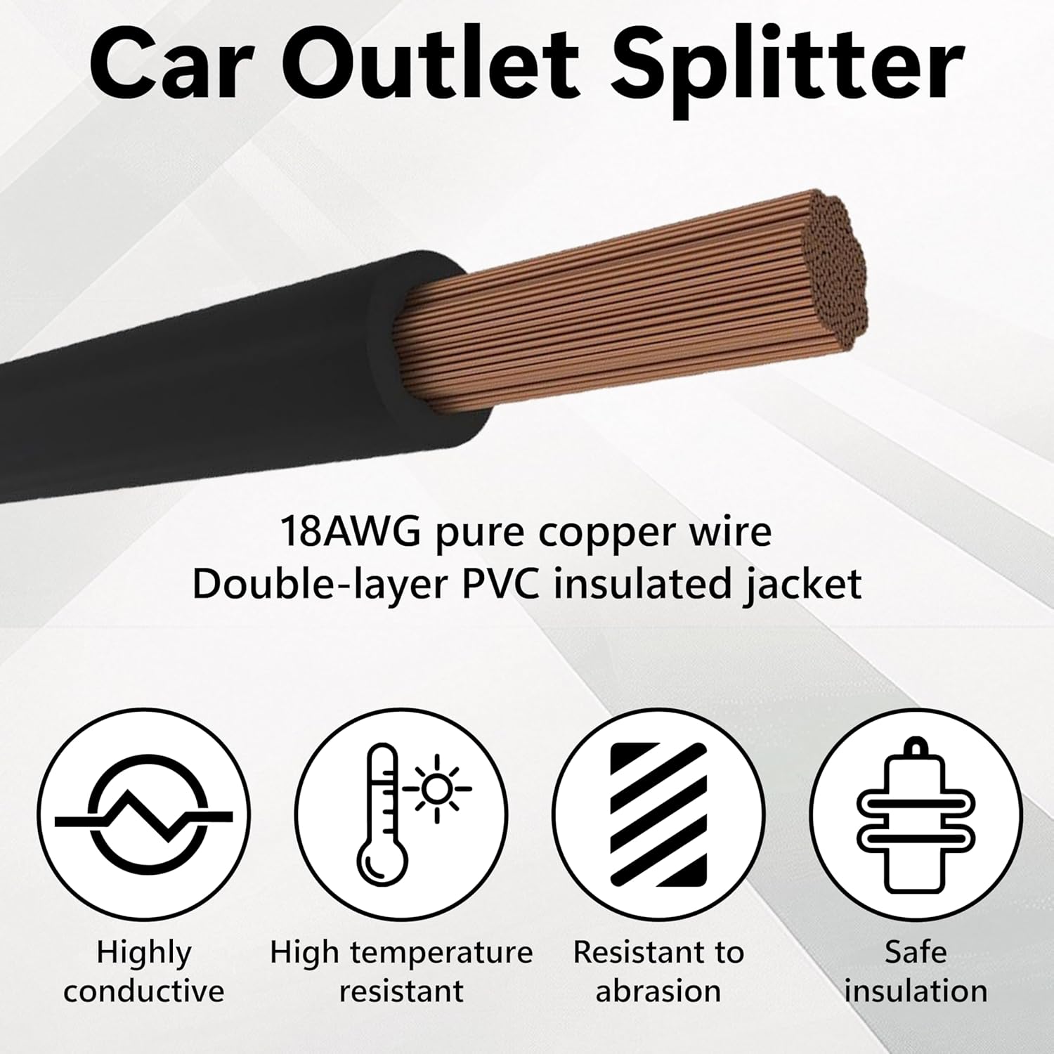 12V Dual Car Lighter Adapter Splitter