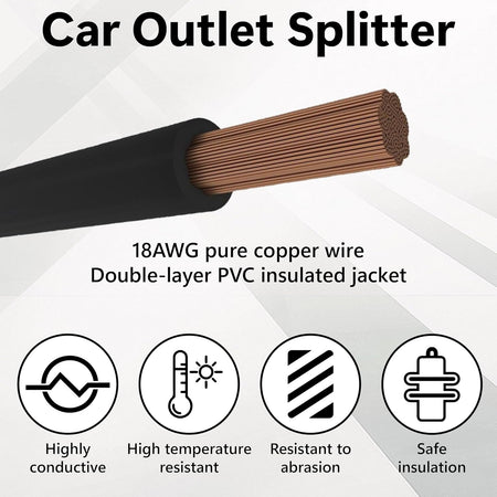 12V Dual Car Lighter Adapter Splitter