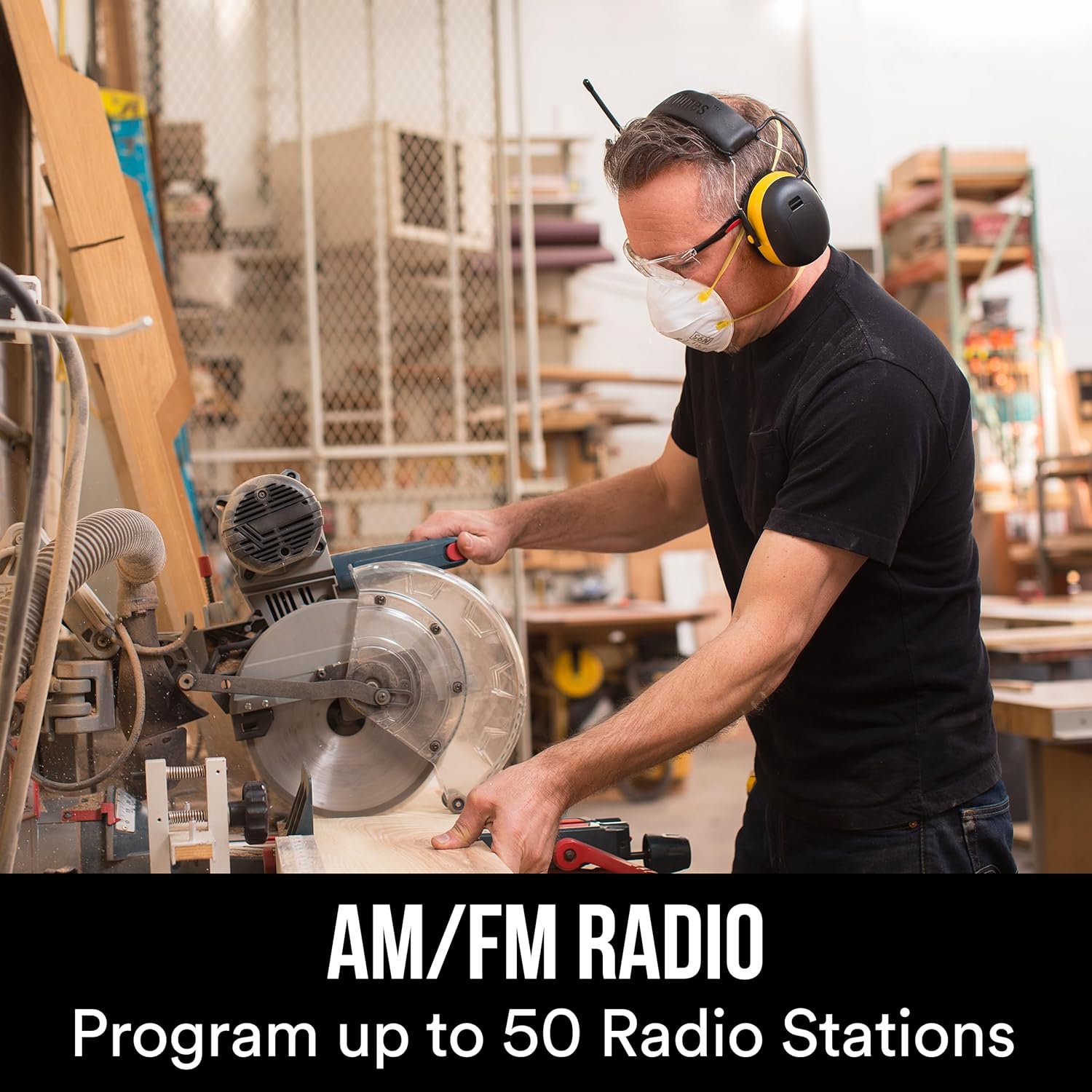 3M™ WorkTunes™ AM/FM Hearing Protector with Audio Assist – 24 dB NRR (90541-80025T)