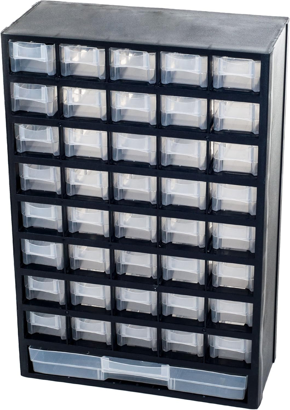 Storage Bin with Drawers - 41-Drawer Plastic Tool Organizer