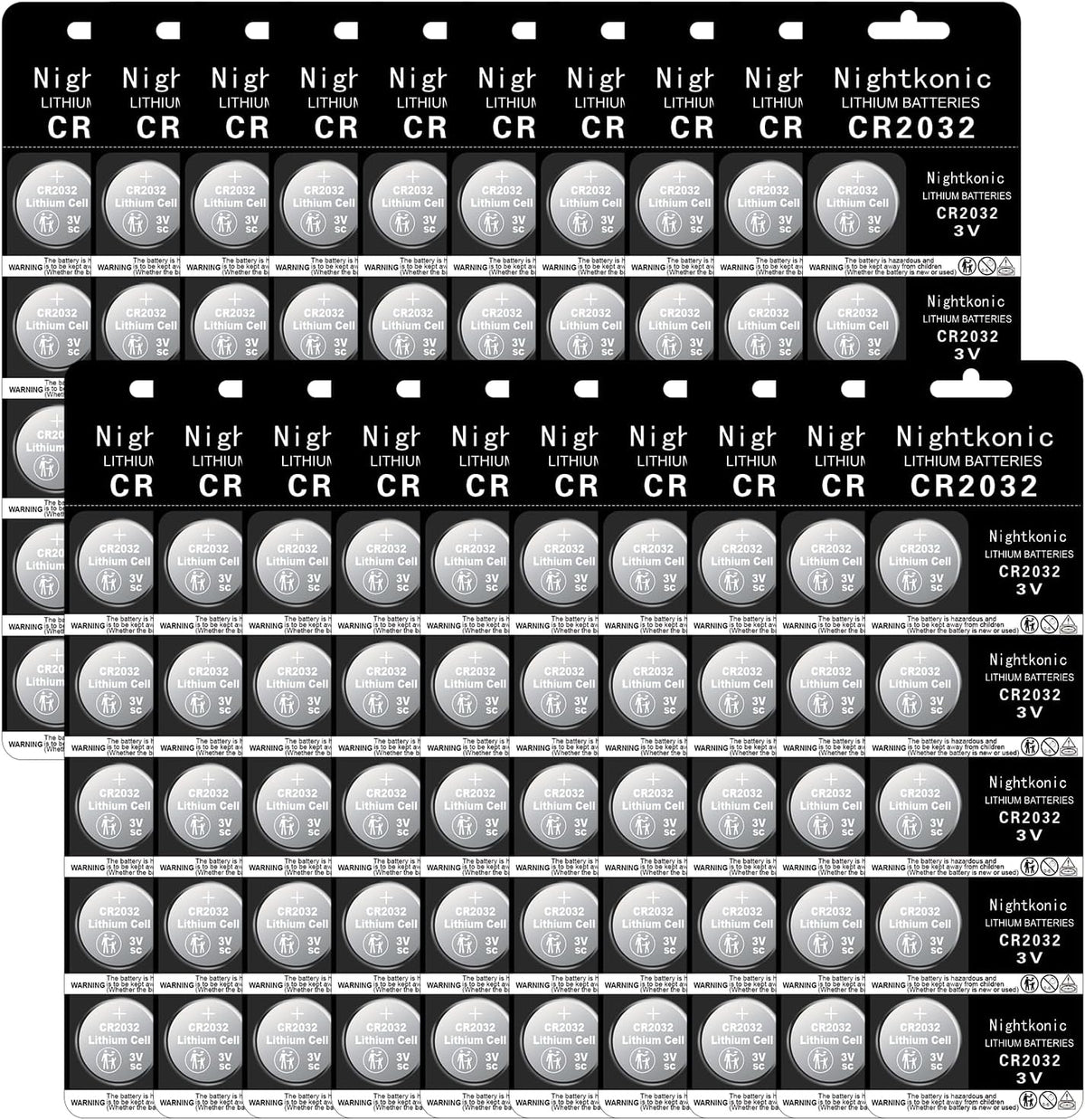 CR2032 3V Lithium Coin Cell Batteries 5-Pack