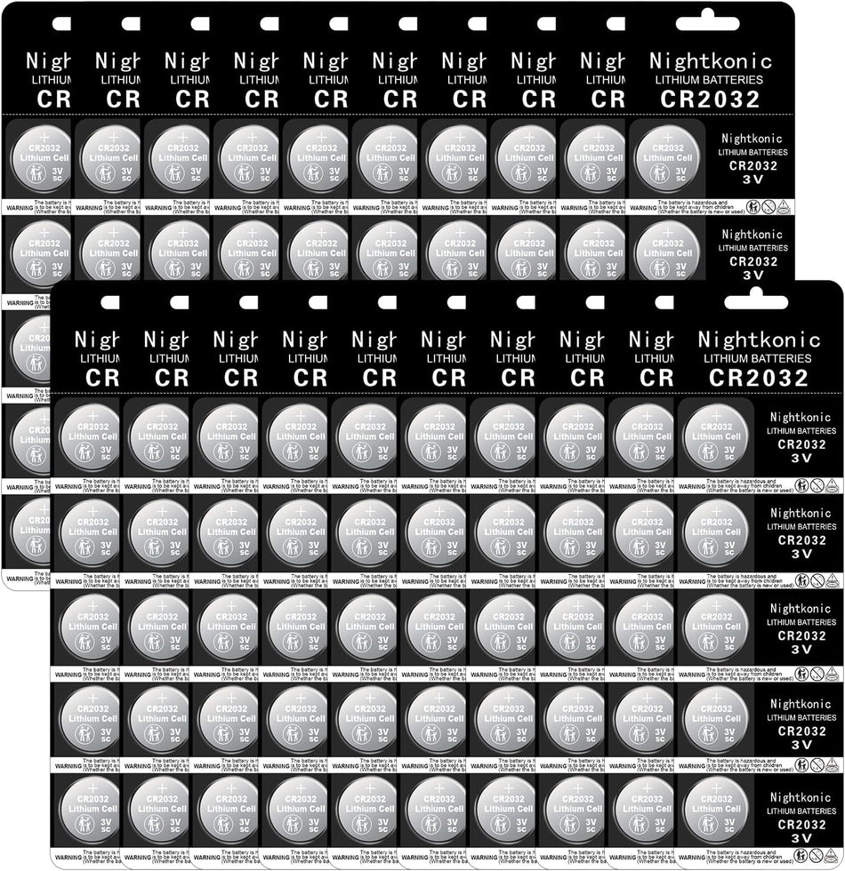 CR2032 3V Lithium Coin Cell Batteries 5-Pack
