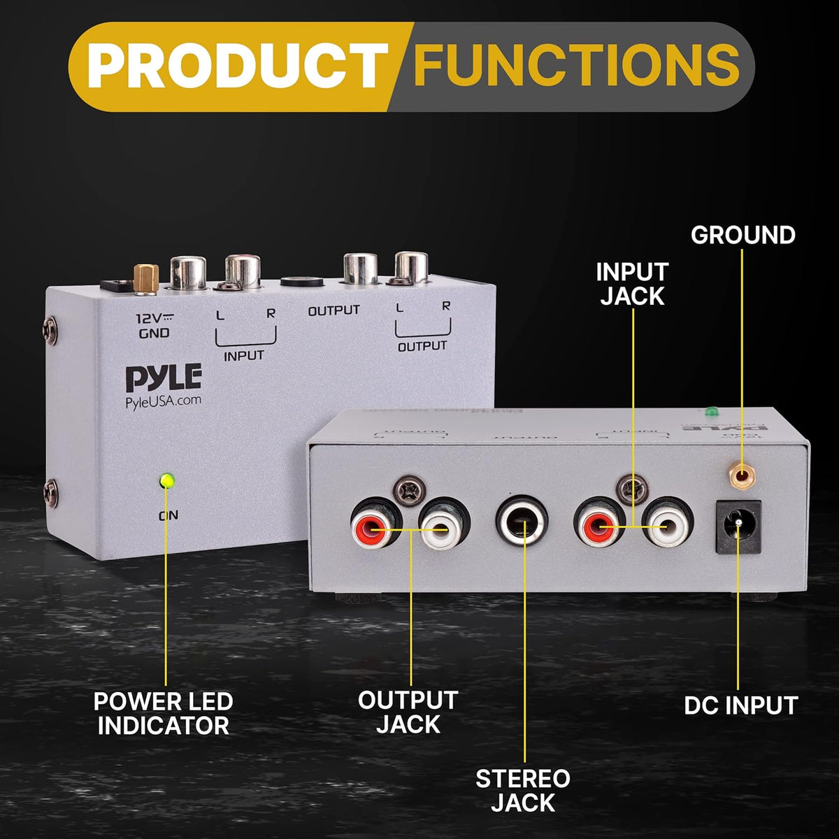 Pyle Ultra-Compact Phono Turntable Preamp