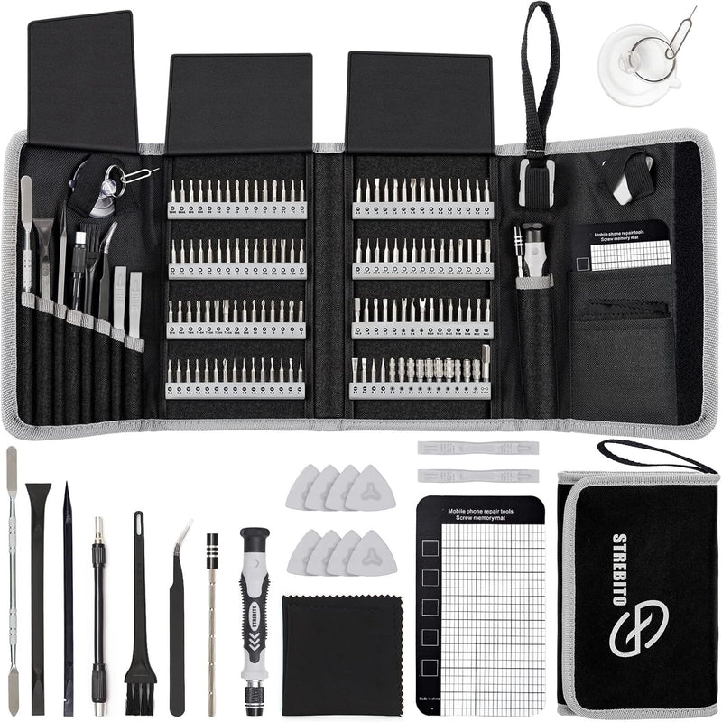 142-Piece Precision Screwdriver Set, Magnetic Computer Repair Tool Kit for Laptop, PC, Phone, MacBook, Nintendo, PS4, Xbox Controller Electronics Toolkit