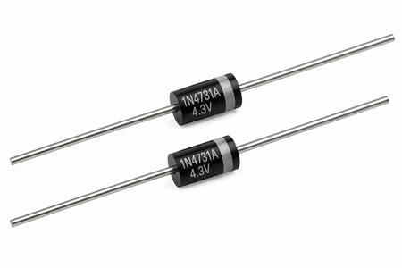 1N4731A Zener Diode – 4.3V 1W ±5% DO-41 (2-Pack)