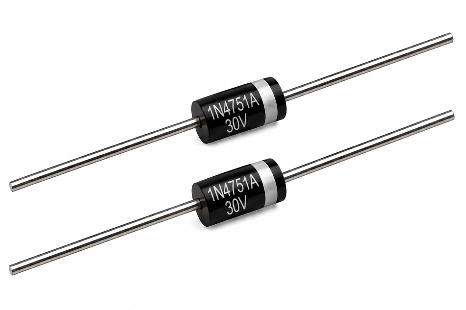 1N4751A Zener Diode – 30V 1W ±5% DO-41 (2-Pack)