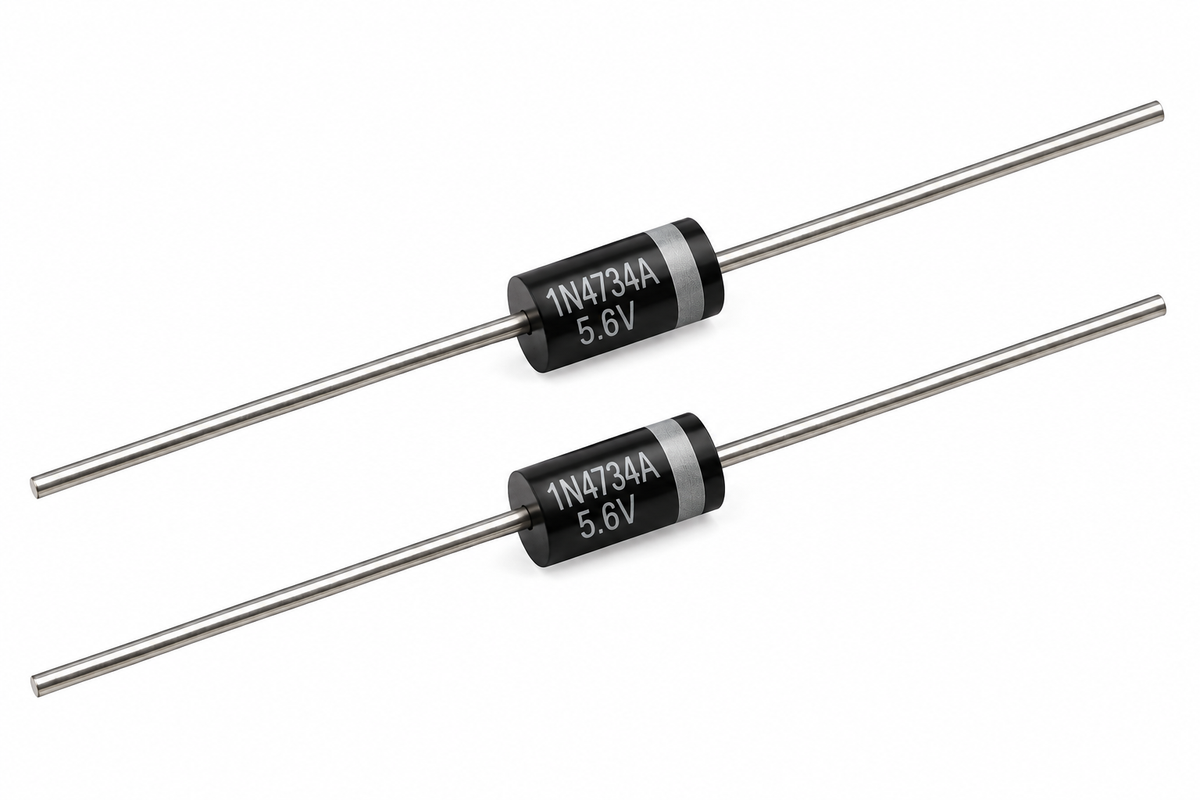 1N4734A Zener Diode – 5.6V 1W ±5% DO-41 (2-Pack)