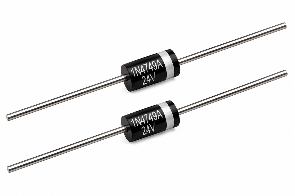 1N4749A Zener Diode – 24V 1W ±5% DO-41 (2-Pack)