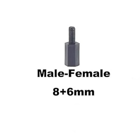 M2.5 Nylon Hex Standoffs Spacers Screws Nuts Flat washer