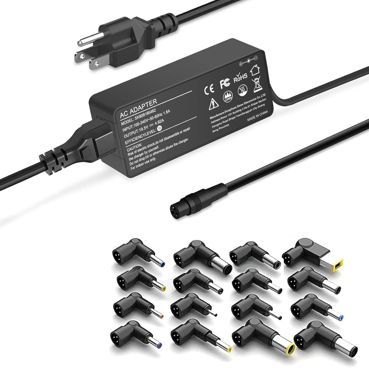 Ac Charger Computer 90W Universal Ac Laptop Charger with 16 Tips | TekShack