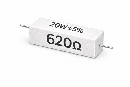 PANMILED 20W Cement Resistor, ±5% Ceramic Wirewound Power Resistor (15Ω–750Ω) High Watt Fixed Resistor