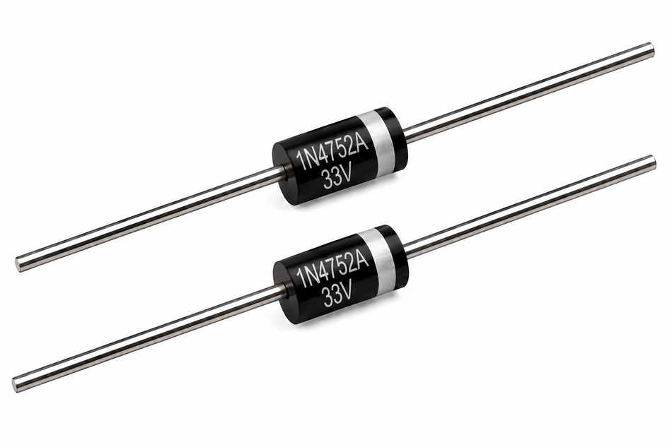 1N4752A Zener Diode – 33V 1W ±5% DO-41 (2-Pack)