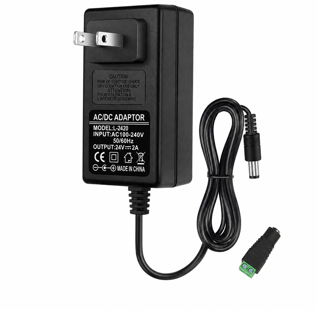 AC to DC 24V 2A Power Supply Adapter