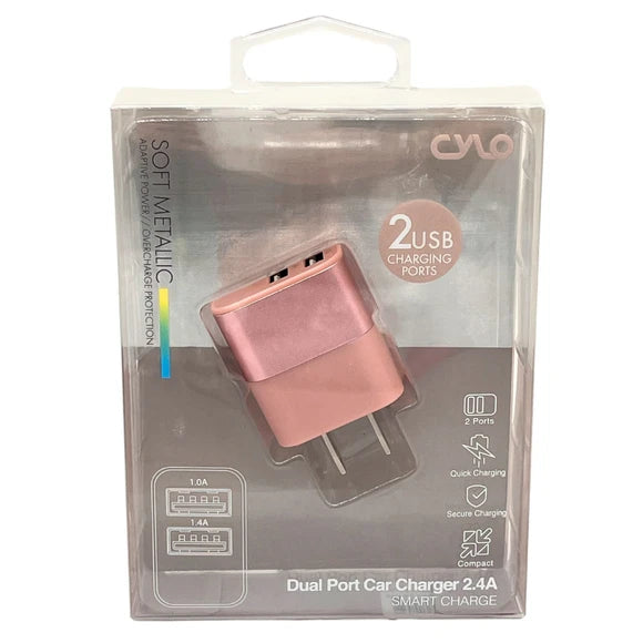 CYLO 2.4 Amp Wall Charger in Pink