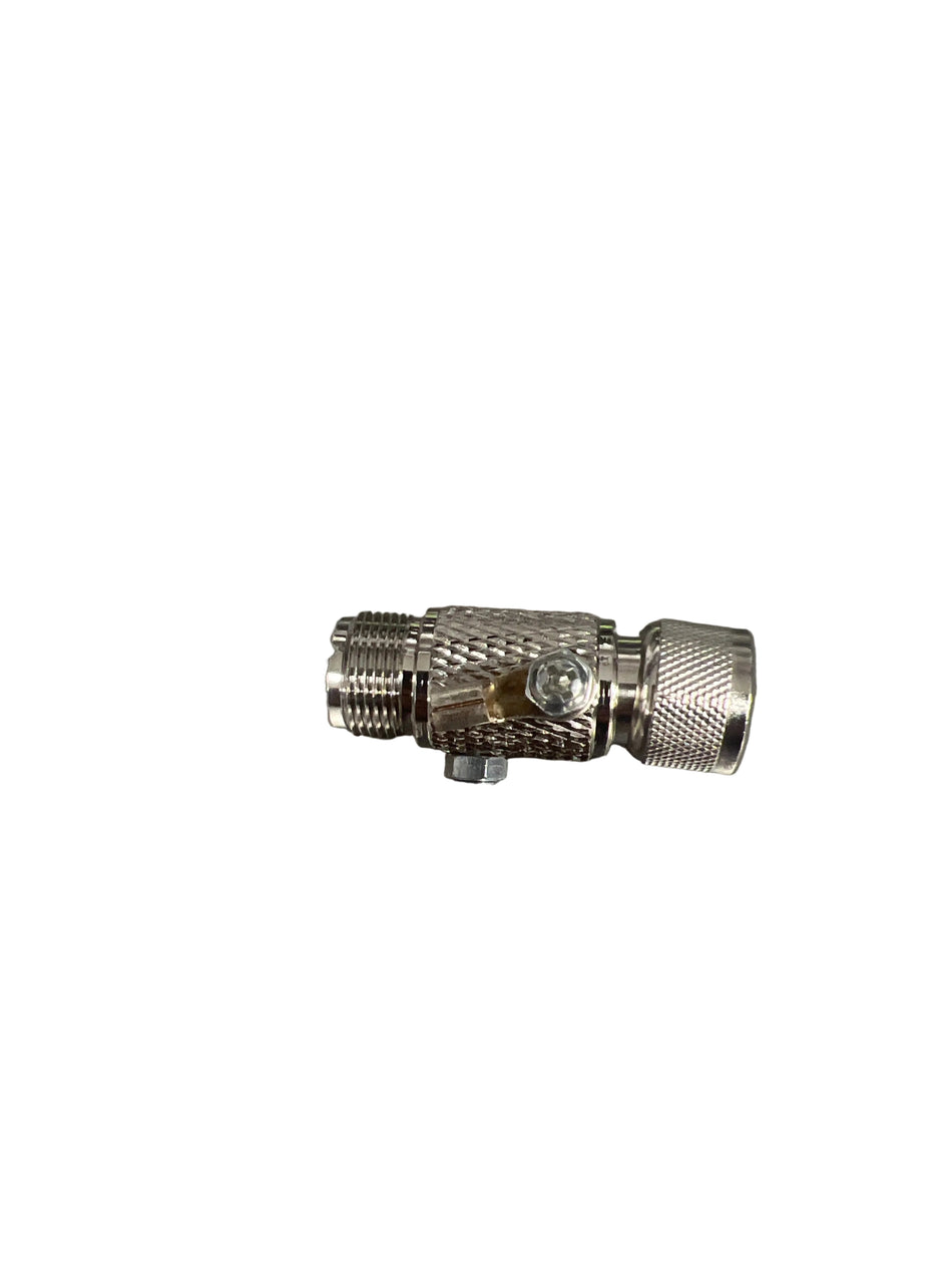 Adaptor Female to Male Lightning Arrestor with Ground - PL259 Connector