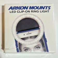 Arkon Mounts Rechargeable LED Selfie Clip-On Ring Light