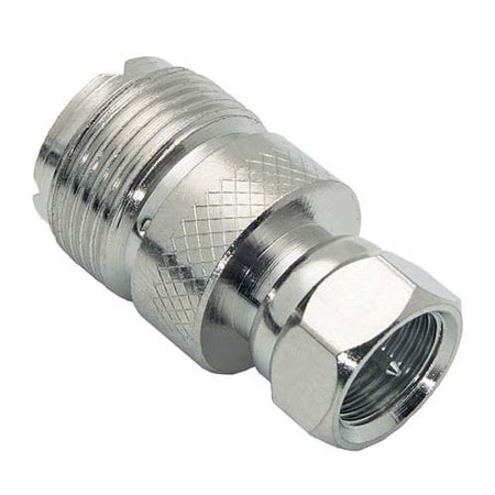 Coaxial Adapter, F-Male / UHF Female
