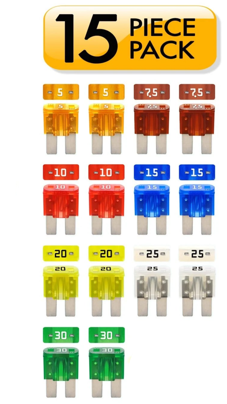 MINI-BLADE AUTOMOTIVE FUSE (15-PACK)
