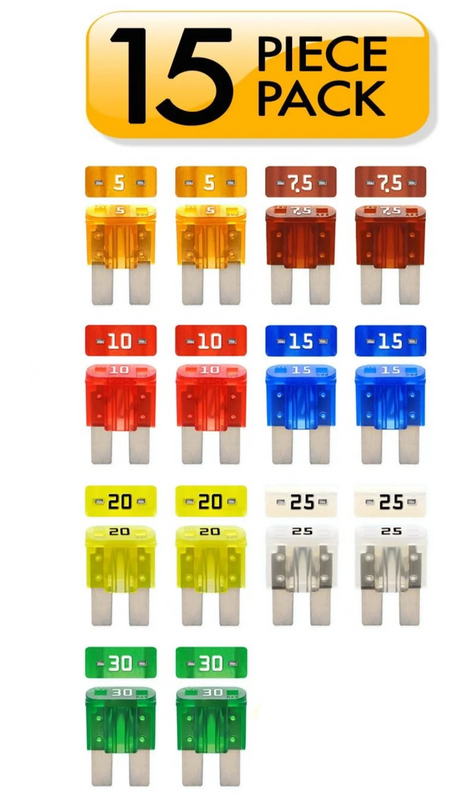 MINI-BLADE AUTOMOTIVE FUSE (15-PACK)
