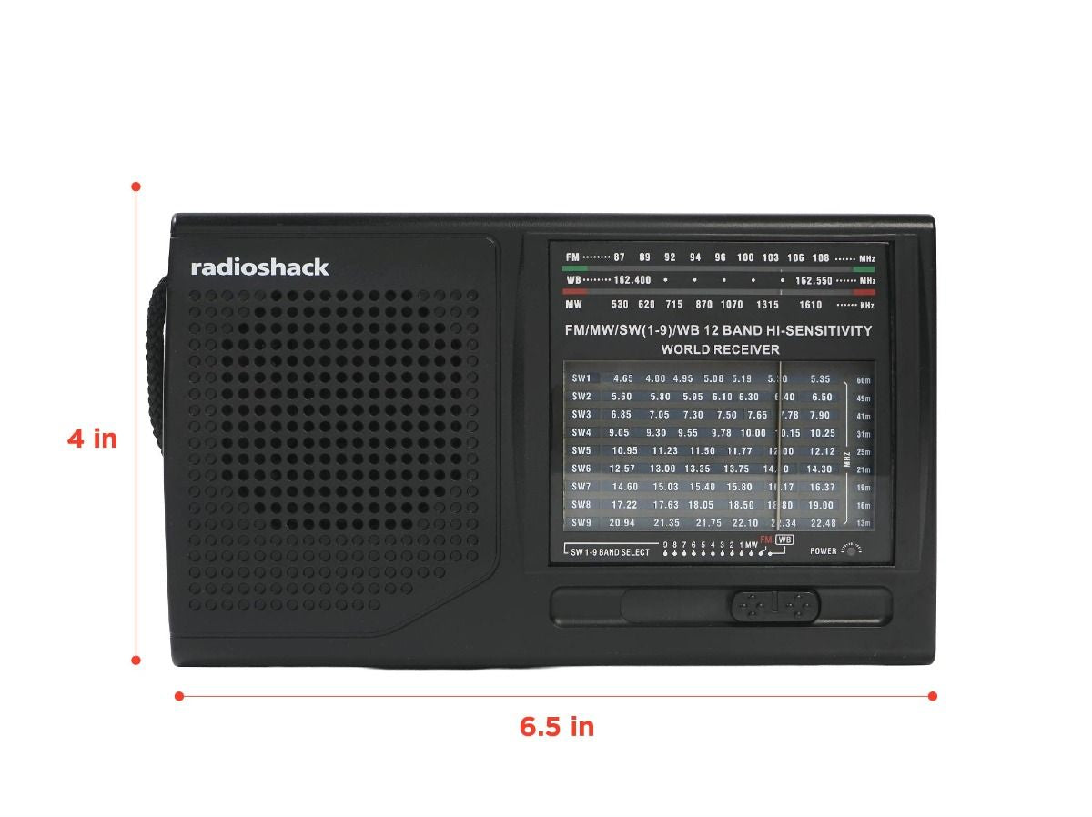 RadioShack Portable Multi-Band Radio with Weather Band Battery Powered
