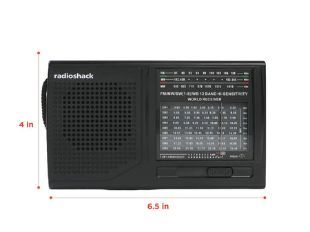 RadioShack Portable Multi-Band Radio with Weather Band Battery Powered