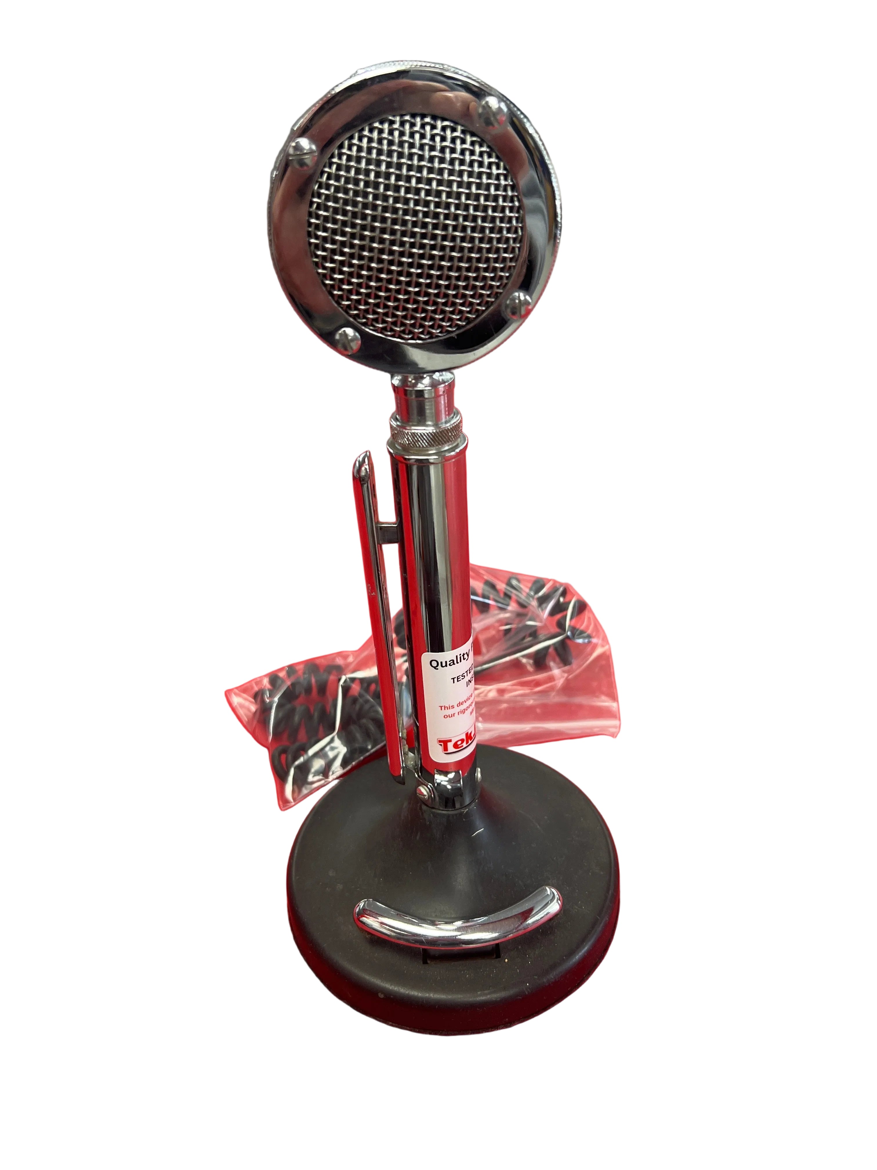 Astatic D-104 with PTT bar and black base. (Pre-Owned)