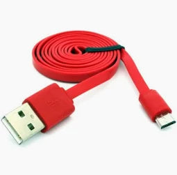 Borne 4 Ft Red Type-C Flat Charging Cable
