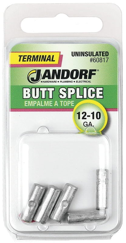 Butt Splice Connector, 12 to 10 AWG Wire, Copper Contact #60817