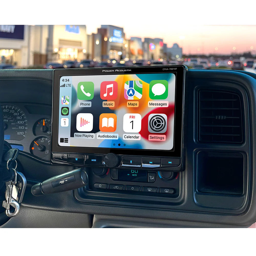 Power Acoustik CPAA70D10F 10" Floating DVD Multimedia Head Unit (CarPlay/Android Auto)