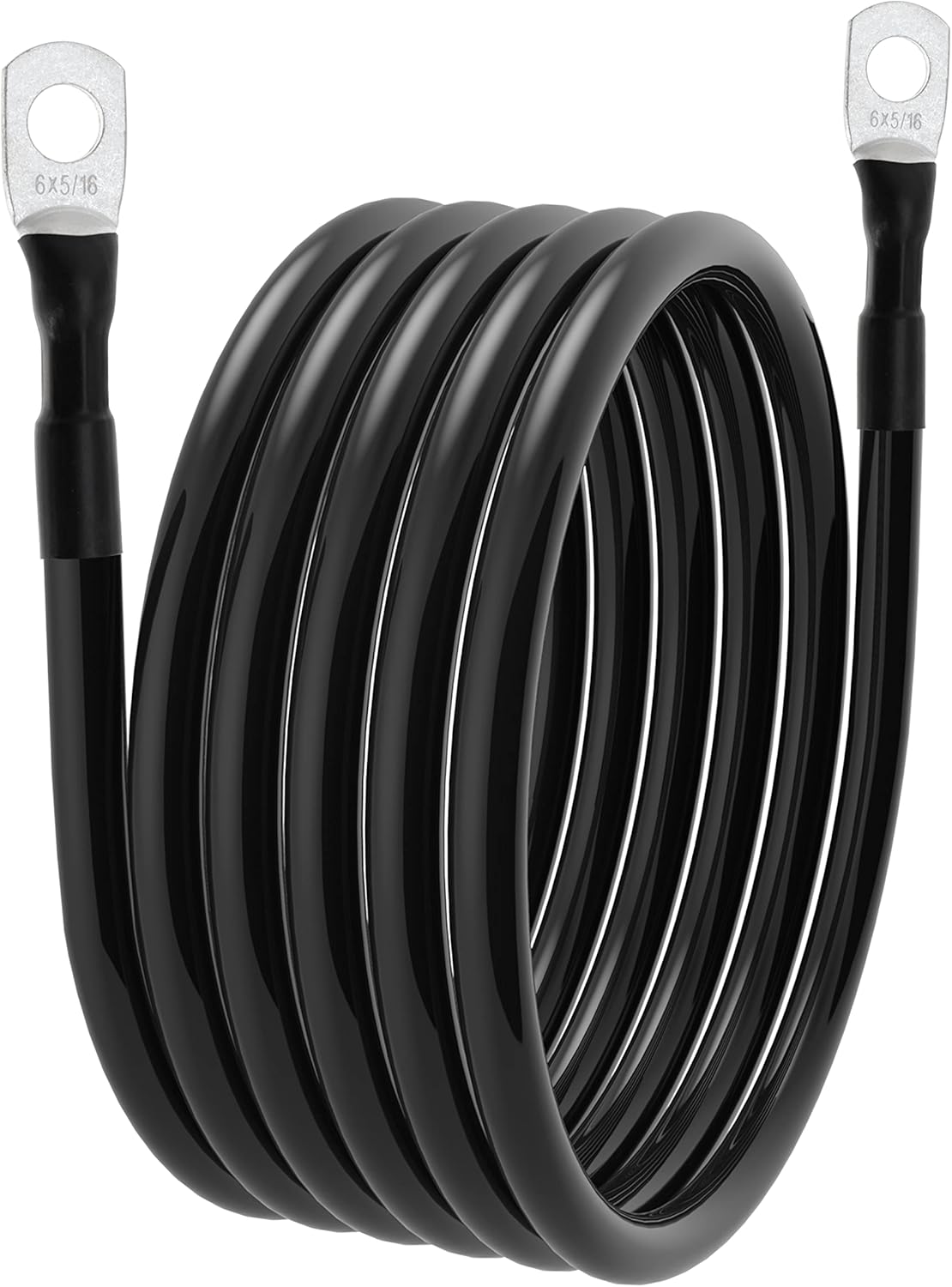 6 AWG Battery Cable – 3FT-5FT 6 Gauge Power Inverter Cable with 5/16" Tinned Copper Lugs
