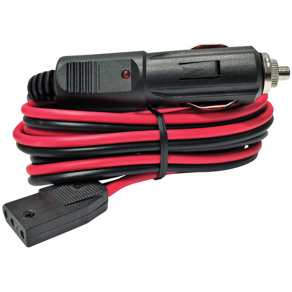 Driver Extreme #DRX 7120 6 foot heavy duty power cord with a 3 pin connector with cigarette plug end.