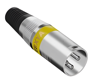 EBXYA XLR, 3 Pins Male Microphone Audio Cable Connector 1 Pack YELLOW