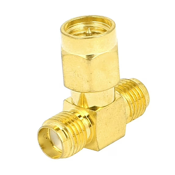 SMA T-Shape Connector Male to x2 Female
