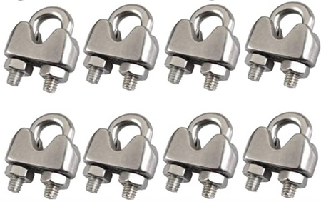 1/16" Wire Rope Clip Cable Clamp – U-Bolt Fastener for Steel Cable