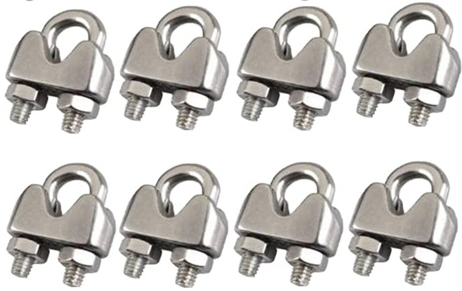 1/16" Wire Rope Clip Cable Clamp – U-Bolt Fastener for Steel Cable