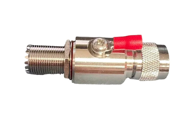 Adaptor Female to Male Lightning Arrestor with Ground - PL259 Connector