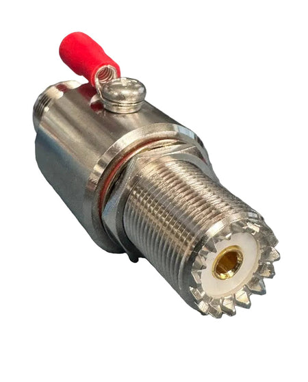 N Female to UHF Female SO-239 w/ Ground for Coaxial Connector Adapter