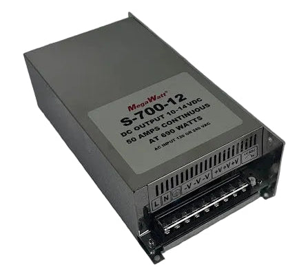 MegaWatt S-700-12 DC Power Supply – 10–14V Adjustable, 50A Continuous, 690W