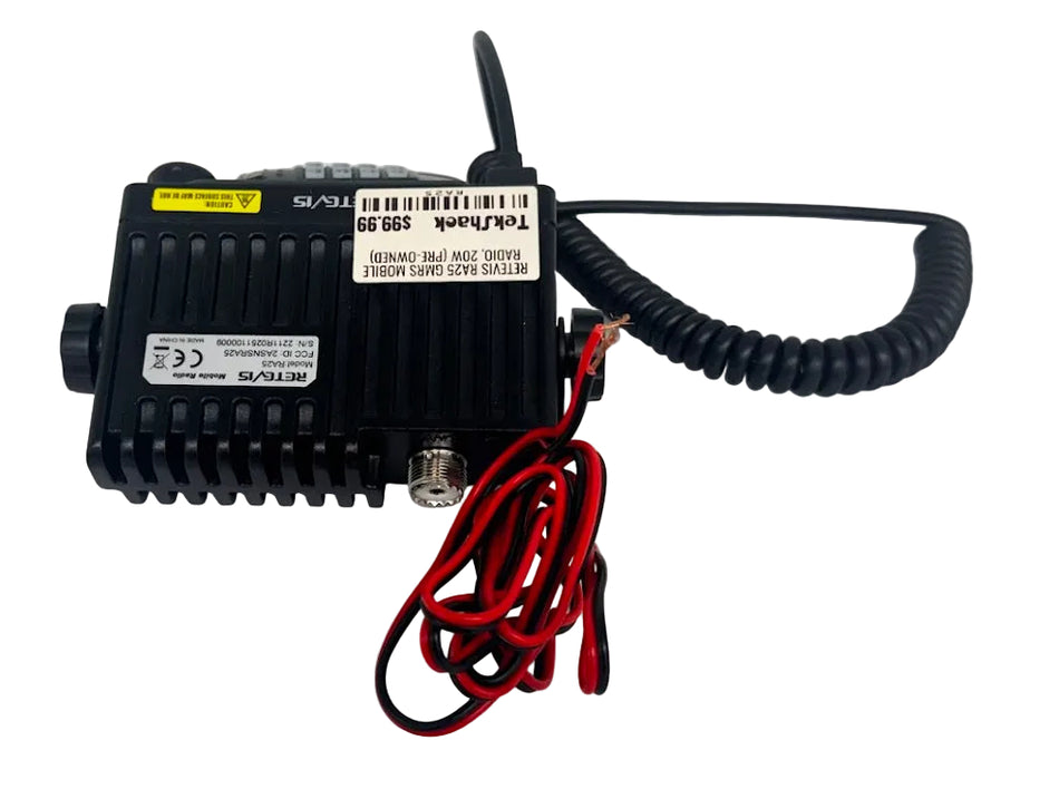 Retevis RA25 GMRS Mobile Radio, 20W (Pre-Owned)